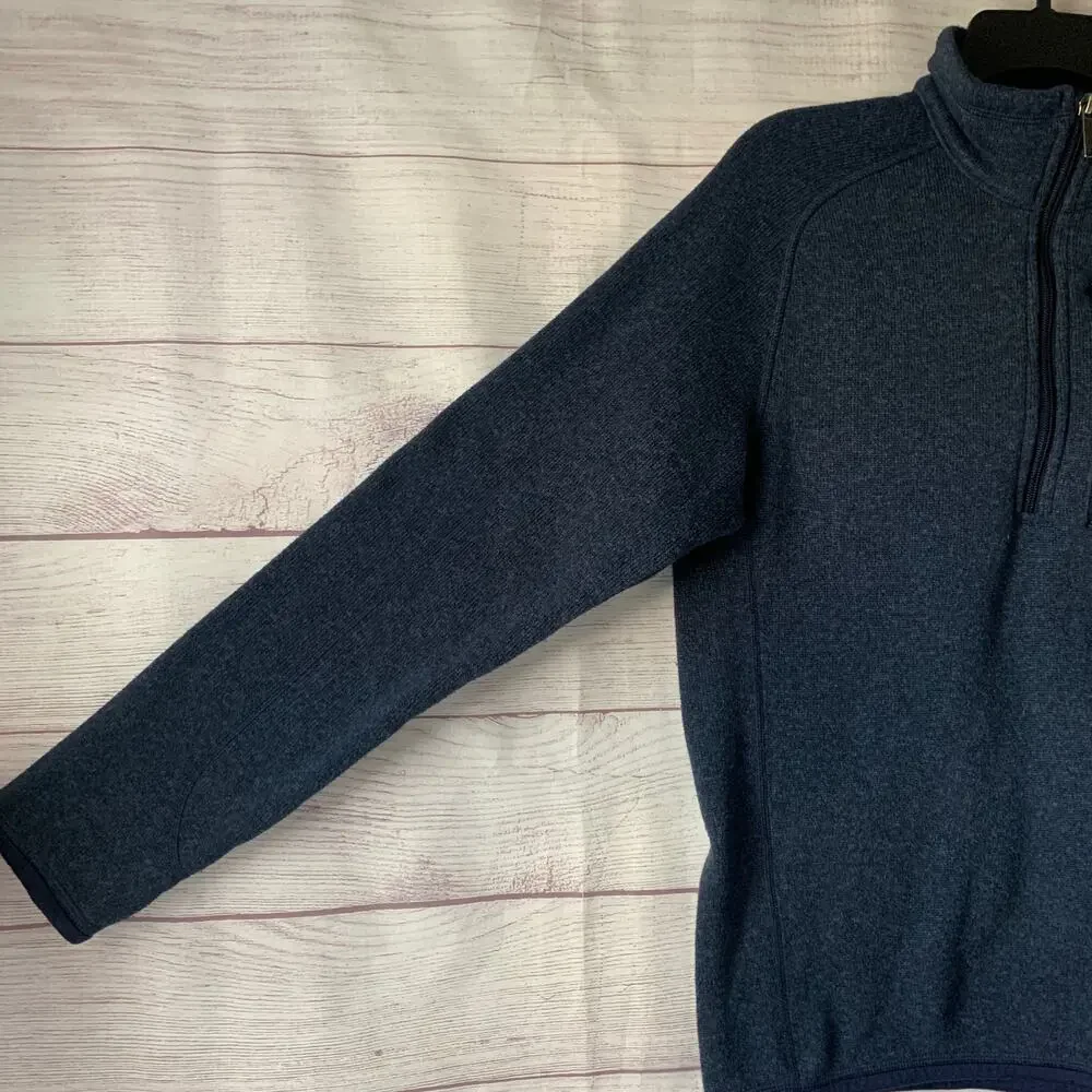 Patagonia Men's Better Sweater 1/4 Zip Fleece Pullover Jacket Navy Blue Size S